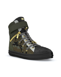Мужские оливковые высокие кеды от Swear