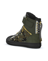 Мужские оливковые высокие кеды от Swear