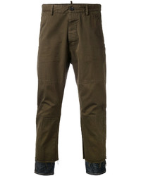 Мужские оливковые джинсовые брюки от DSQUARED2