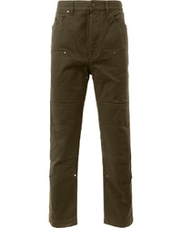 Мужские оливковые джинсовые брюки от Lanvin