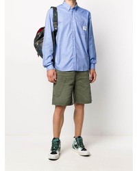 Мужские оливковые джинсовые шорты от Diesel