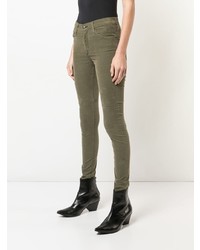 Оливковые джинсы скинни от AG Jeans