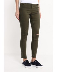 Оливковые джинсы скинни от Jennyfer