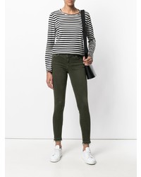 Оливковые джинсы скинни от Current/Elliott