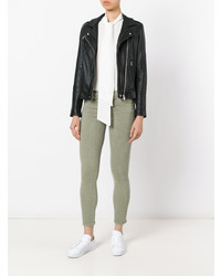 Оливковые джинсы скинни от Current/Elliott