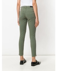 Оливковые джинсы скинни от J Brand