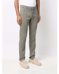 Мужские оливковые джинсы от Brunello Cucinelli