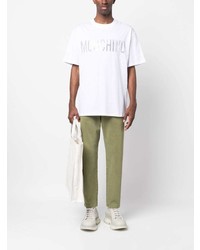 Мужские оливковые джинсы от Moschino