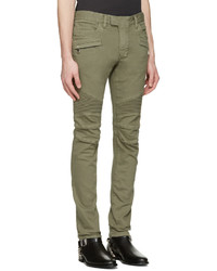 Мужские оливковые джинсы от Balmain