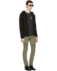 Мужские оливковые джинсы от Balmain