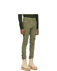 Мужские оливковые джинсы от R13