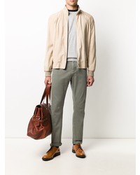 Мужские оливковые джинсы от Brunello Cucinelli