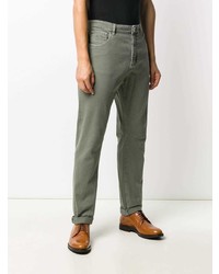 Мужские оливковые джинсы от Brunello Cucinelli