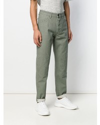 Мужские оливковые джинсы от Stone Island