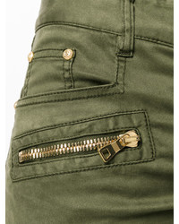 Женские оливковые джинсы от Balmain