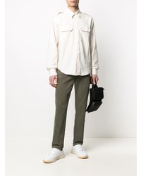 Мужские оливковые джинсы от Helmut Lang