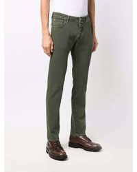 Мужские оливковые джинсы от Jacob Cohen