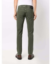 Мужские оливковые джинсы от Jacob Cohen