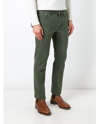 Мужские оливковые джинсы от Jacob Cohen
