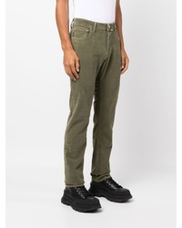 Мужские оливковые джинсы от Jacob Cohen