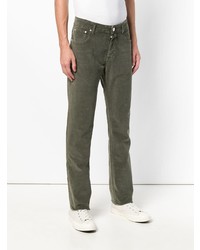 Мужские оливковые джинсы от Jacob Cohen