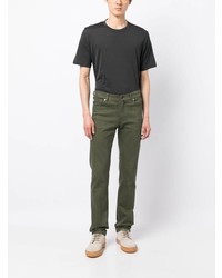 Мужские оливковые джинсы от Kiton