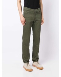 Мужские оливковые джинсы от Kiton