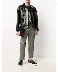 Мужские оливковые джинсы от Black Comme Des Garçons