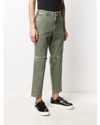 Мужские оливковые джинсы от Black Comme Des Garçons