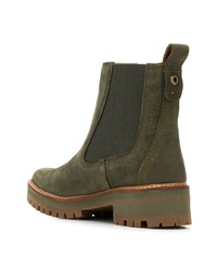 Оливковые замшевые ботильоны от Timberland