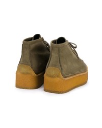 Женские оливковые замшевые ботинки дезерты от Stella McCartney