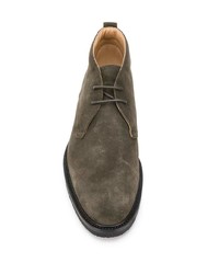 Оливковые замшевые ботинки дезерты от Tod's
