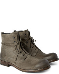 Мужские оливковые замшевые ботинки от Officine Creative