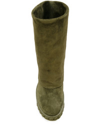 Женские оливковые замшевые ботинки от Casadei