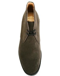 Мужские оливковые замшевые ботинки от Church's