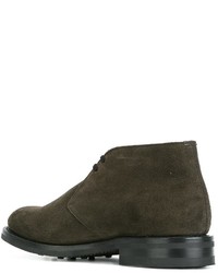 Мужские оливковые замшевые ботинки от Church's