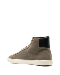 Мужские оливковые замшевые высокие кеды от Common Projects