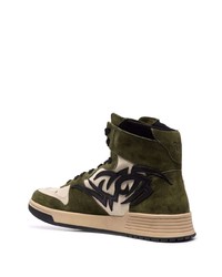 Мужские оливковые замшевые высокие кеды от Misbhv