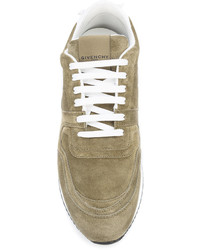 Мужские оливковые замшевые кеды от Givenchy