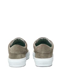 Мужские оливковые замшевые низкие кеды от John Elliott