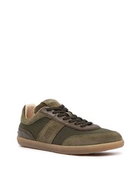 Мужские оливковые замшевые низкие кеды от Tod's