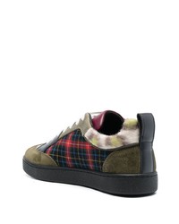 Мужские оливковые замшевые низкие кеды от Moschino