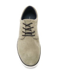 Мужские оливковые замшевые низкие кеды от Tommy Hilfiger