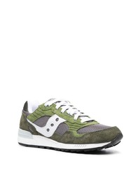 Мужские оливковые замшевые низкие кеды от Saucony
