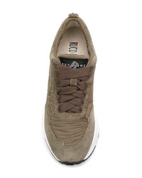 Женские оливковые замшевые низкие кеды от Rucoline