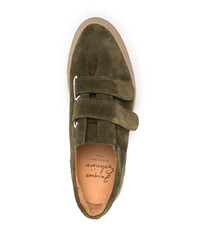 Мужские оливковые замшевые низкие кеды от MACKINTOSH