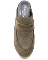 Оливковые замшевые сабо от Robert Clergerie