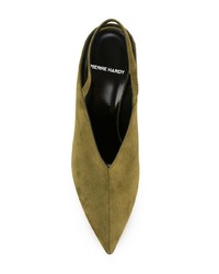 Оливковые замшевые туфли от Pierre Hardy