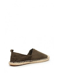 Мужские оливковые замшевые эспадрильи от Alex Silva