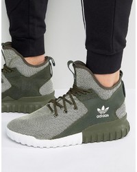 Мужские оливковые кеды от adidas